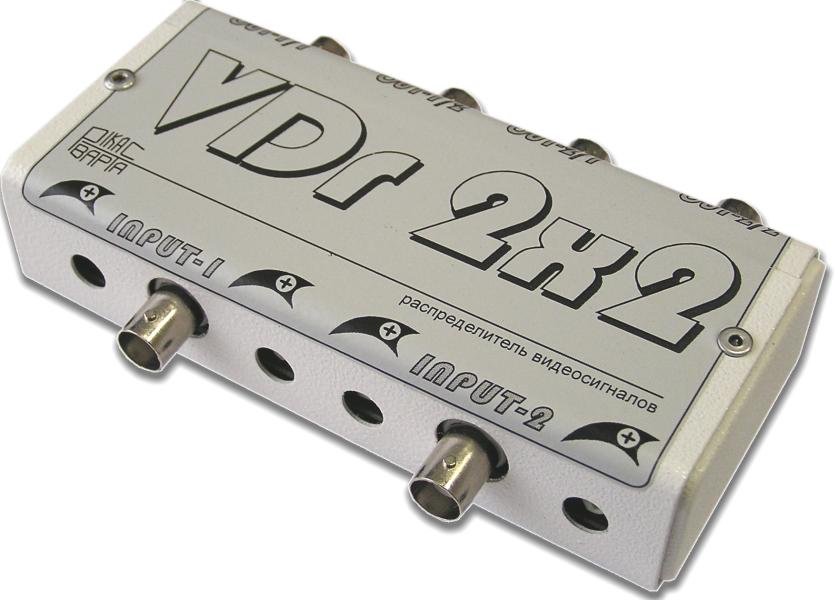 VDr-2x2B - видеораспределитель-усилитель сдвоенный: 2 входа по 2 выхода